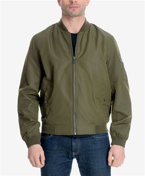 michael kors men's bomber jacket olive created for macy's|Macy's Michael Kors jacket.